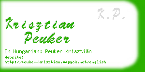 krisztian peuker business card